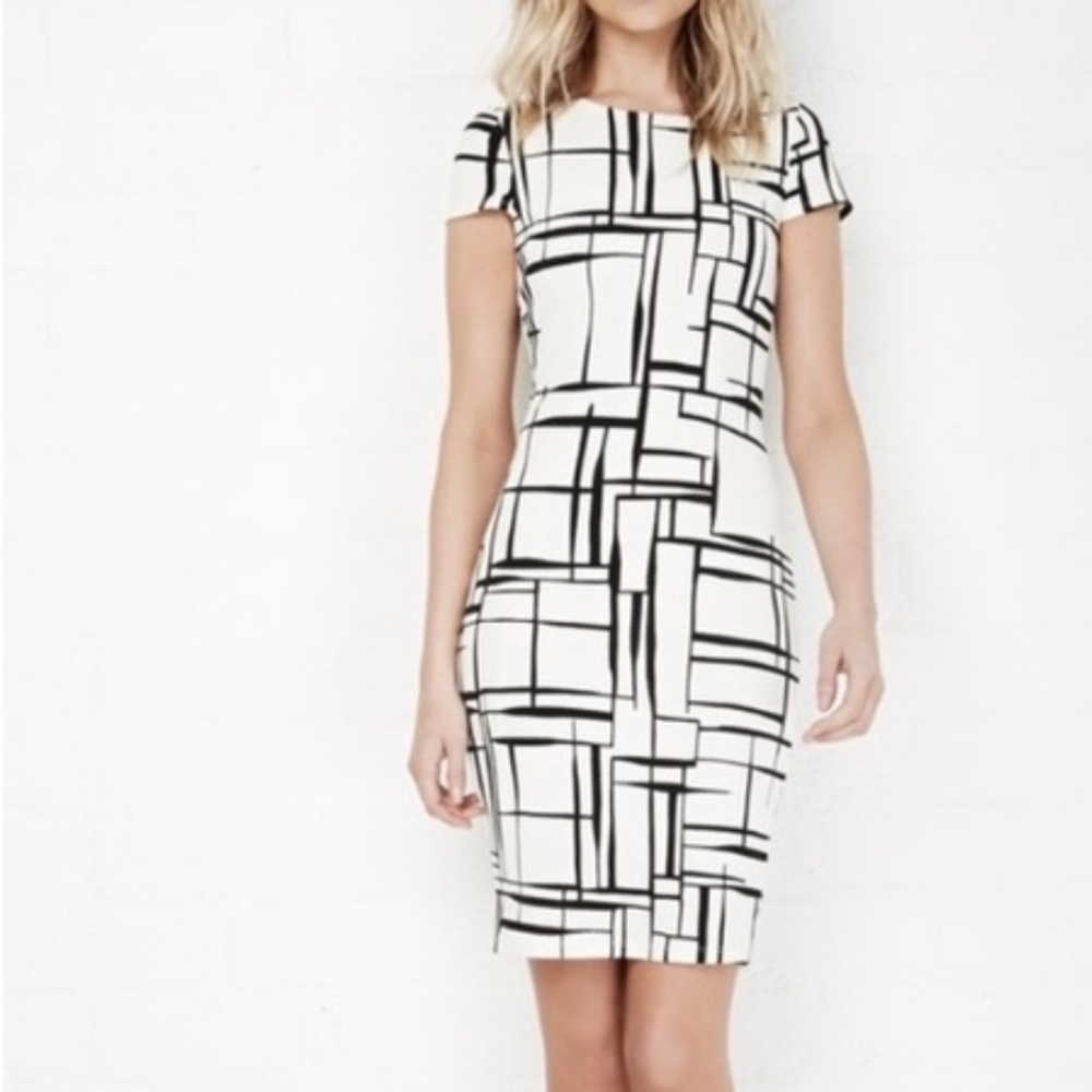 Lulu’s dress stunning black and white dress - S